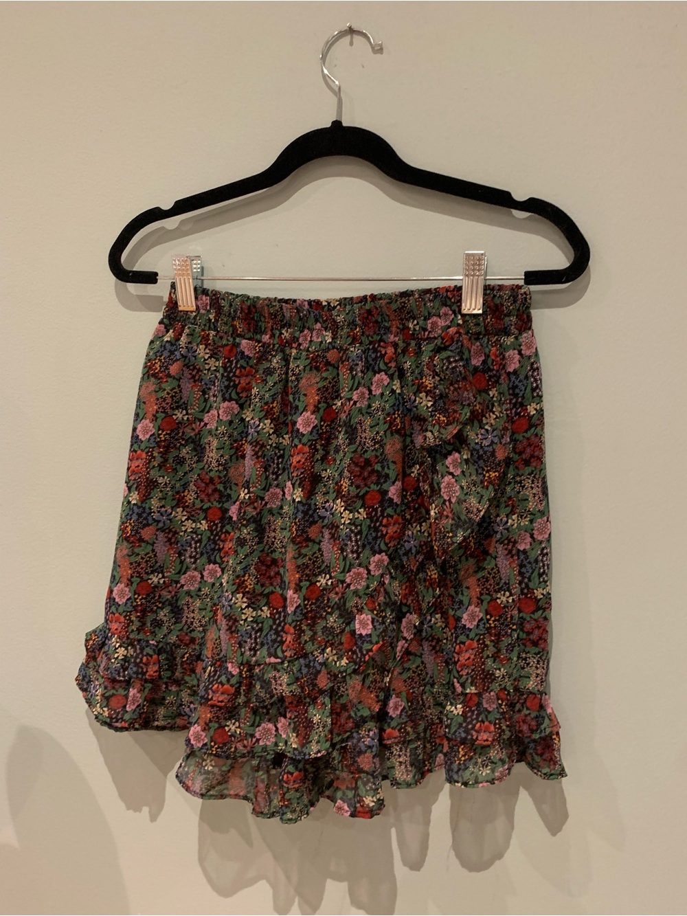 Dress Forum Floral Mini Skirt in Green Multi